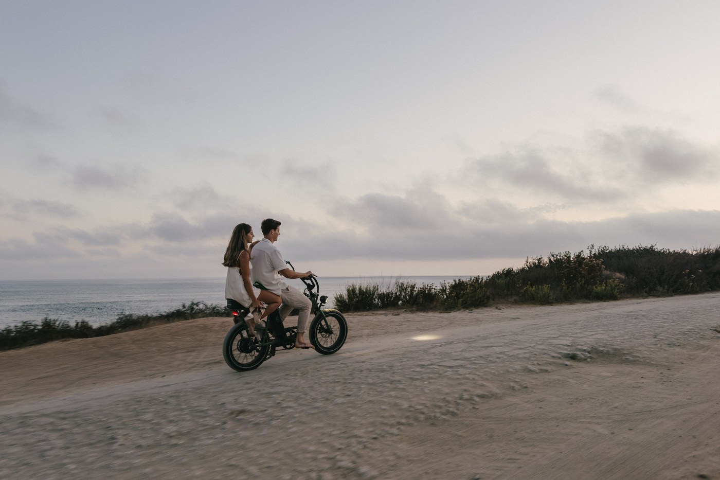 Riding away at dusk