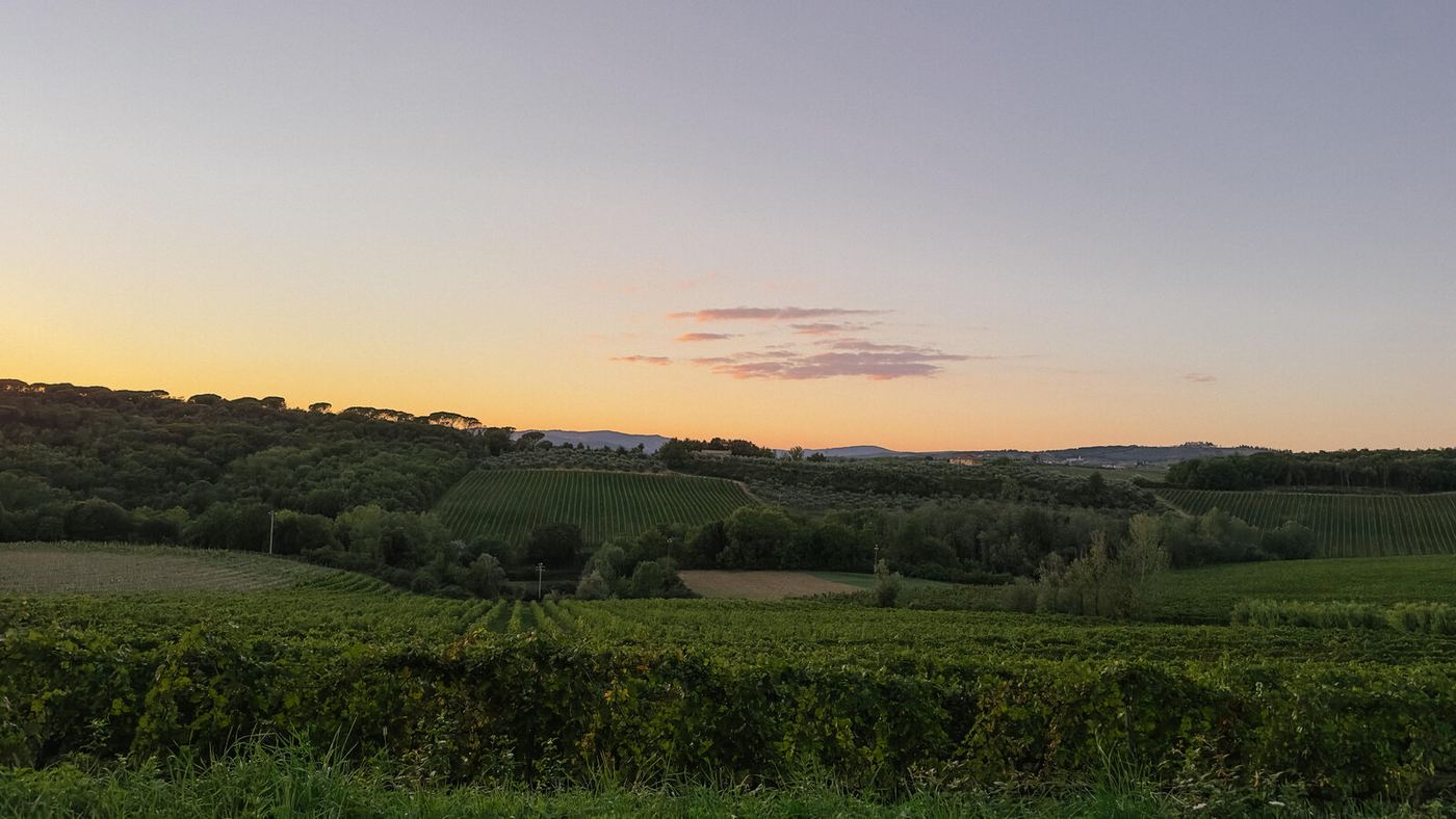 Last light on the Chianti hills
