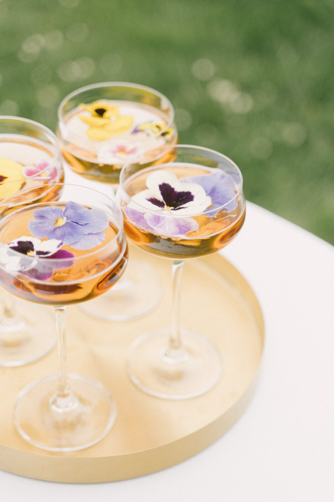 Flowers in the glasses