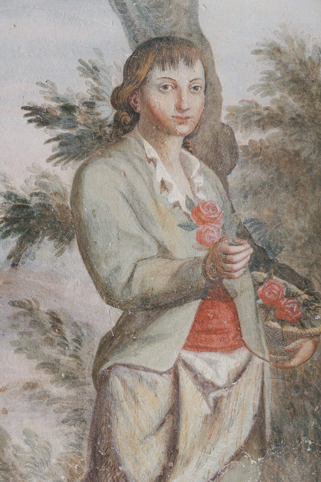 A painted figure on the wall
