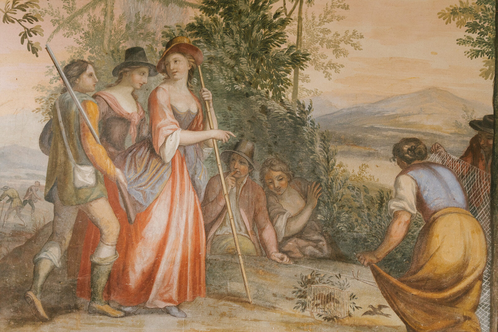 The entrance gallery, painted by Ignazio Moder in 1790