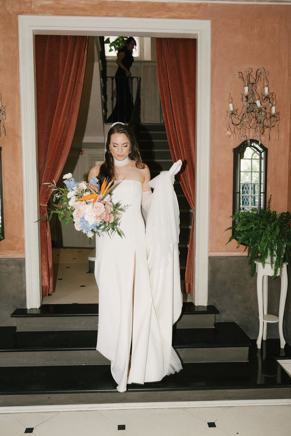 The bride in the doorway