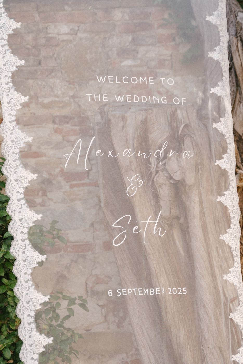 The welcome sign
