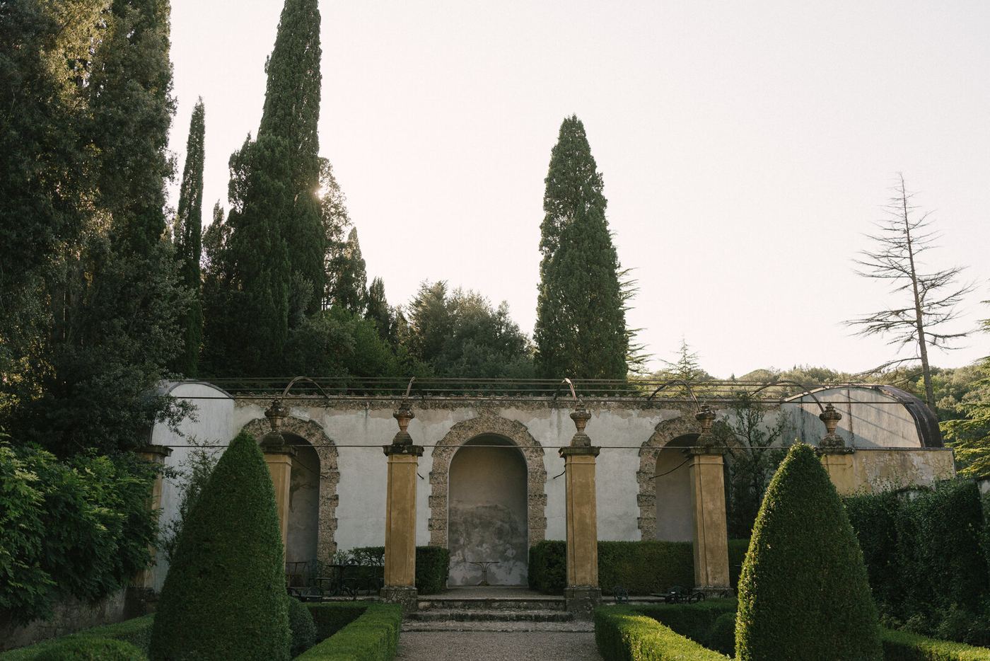 The loggia, the evening before