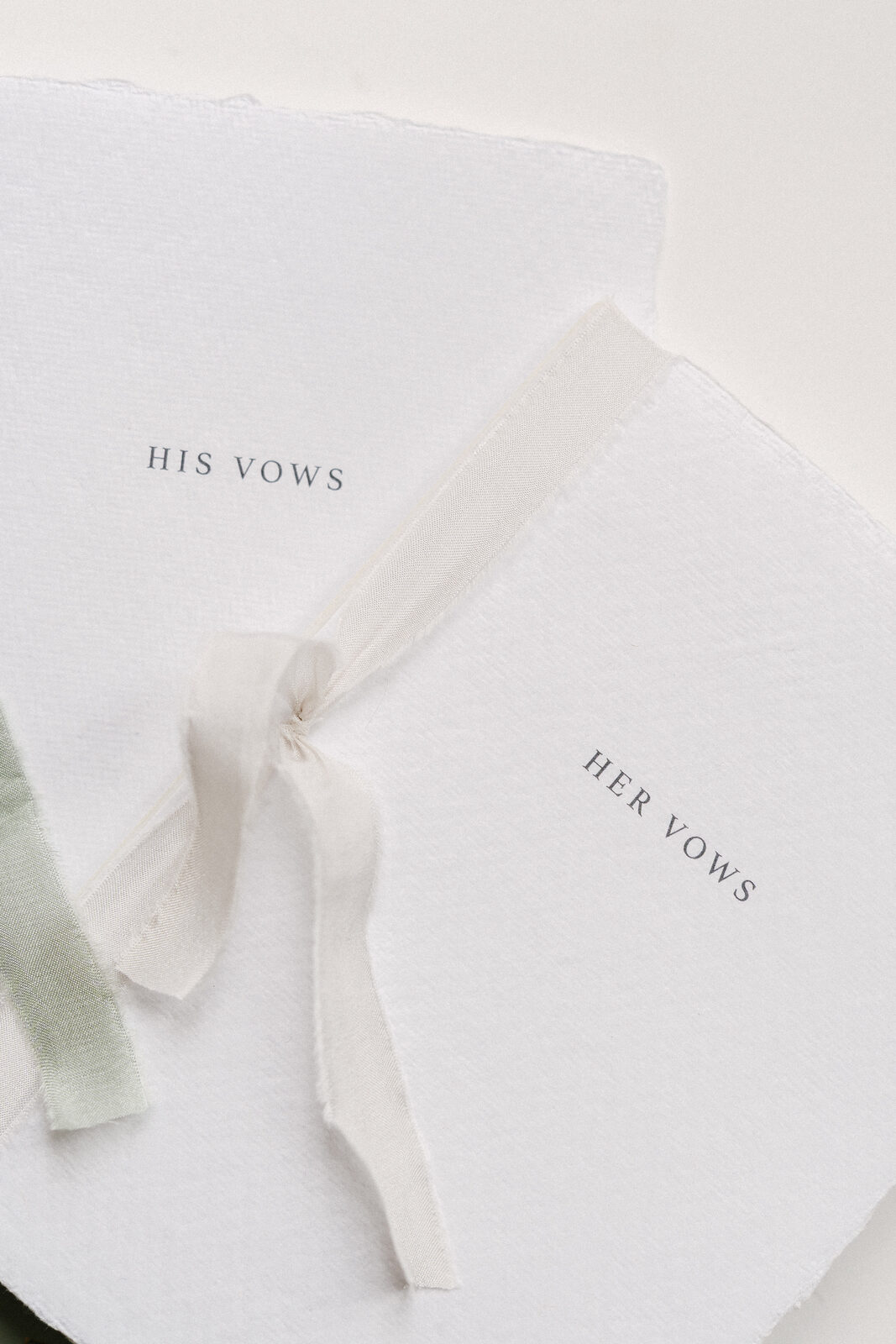 Her vows, written out