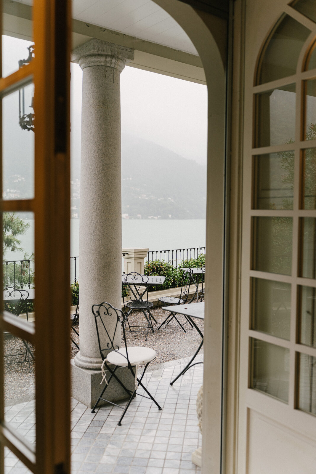 The terrace, and the lake below it
