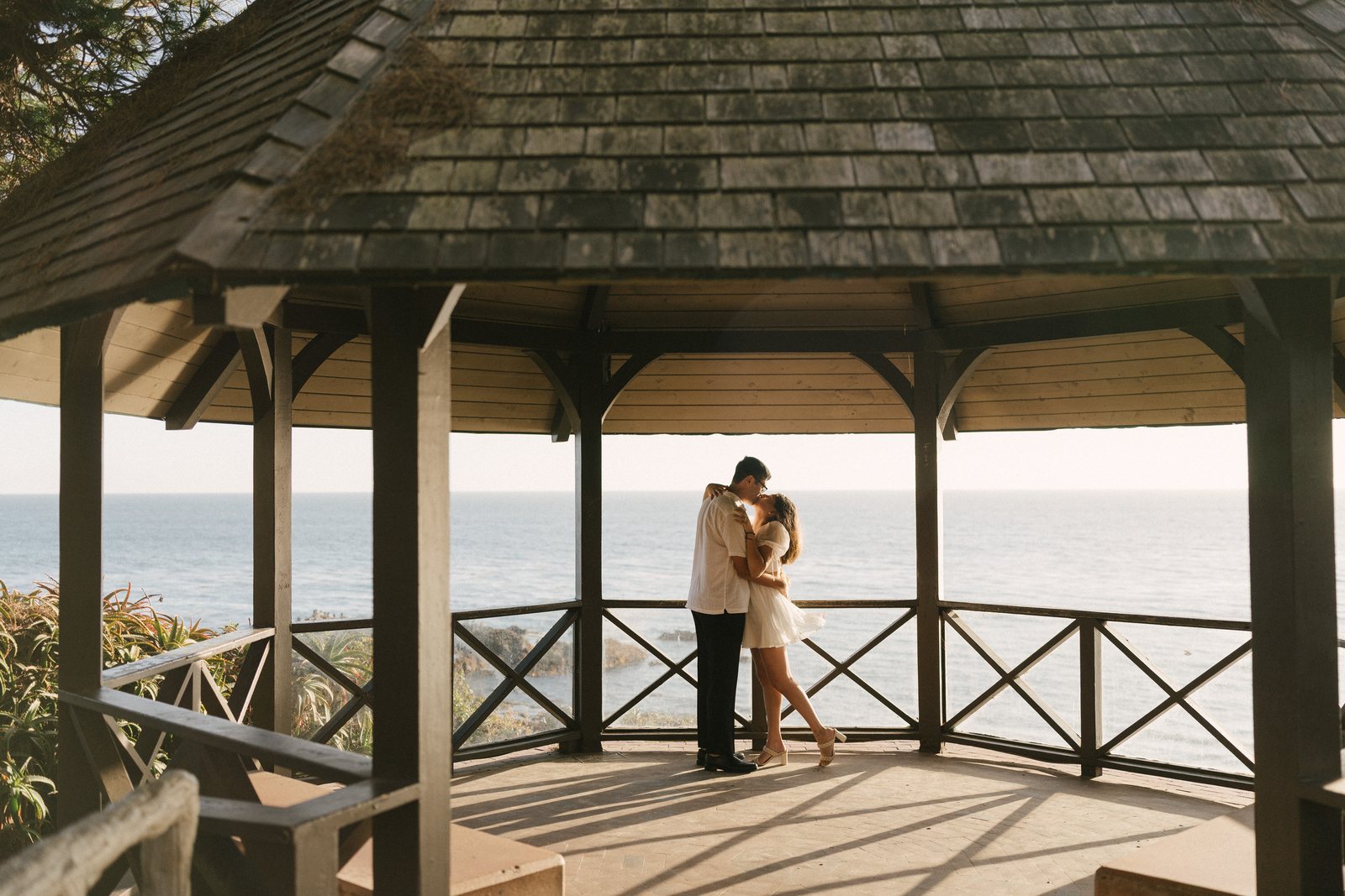 The gazebo at Heisler Park above the sea