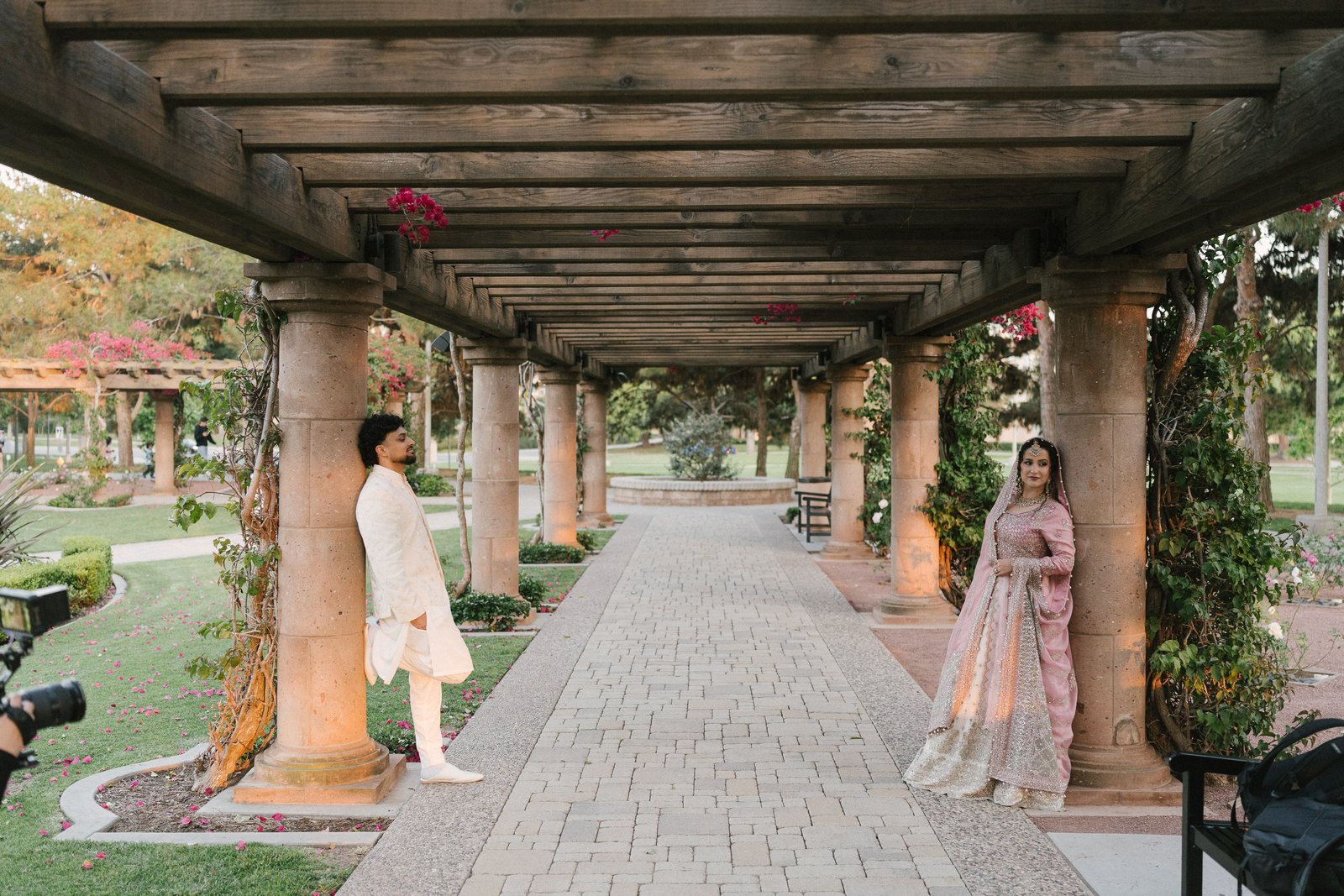 The pergola, from one end