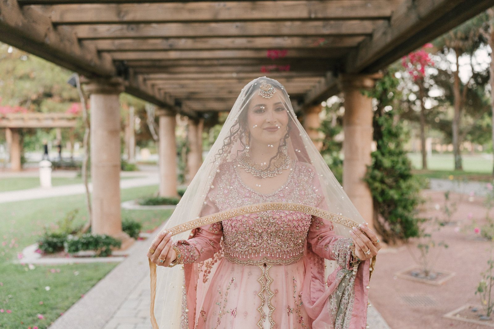 The dupatta, held out