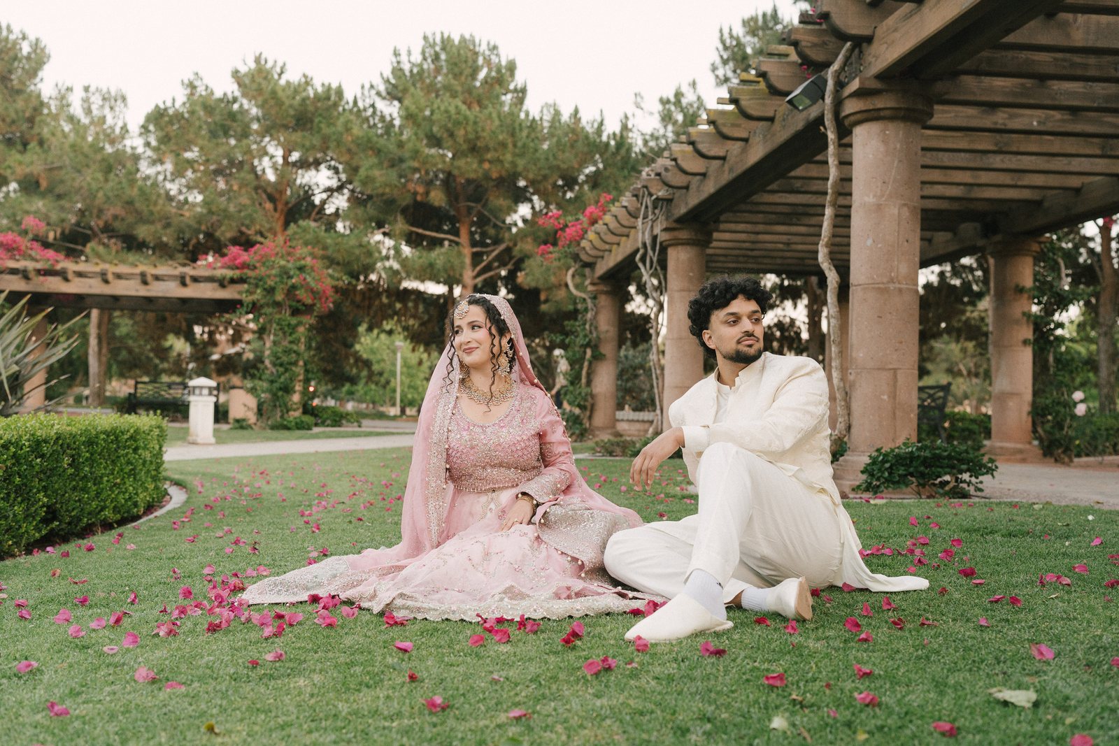 In the rose garden