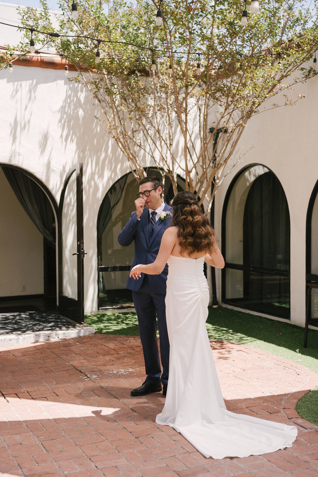 The first look, in the courtyard