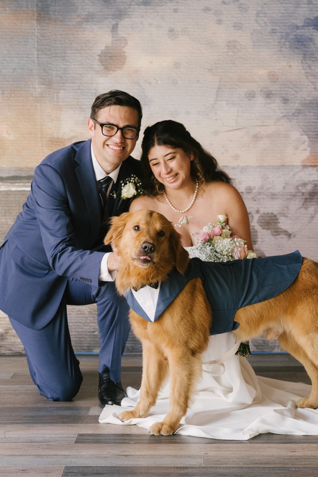 The dog was at the ceremony