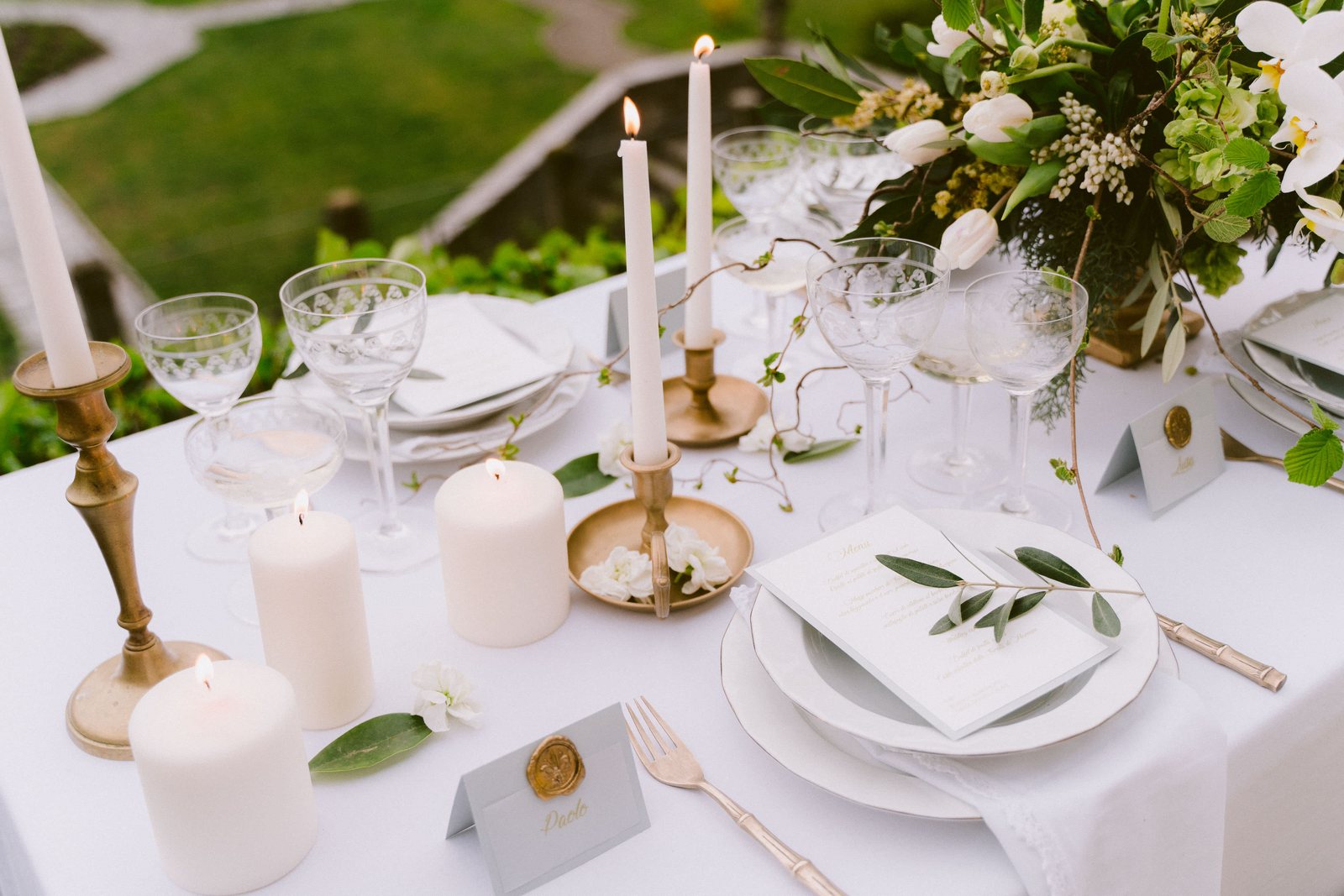 Candles, and the greenery