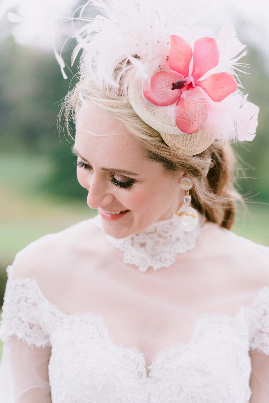 A flower in the hair
