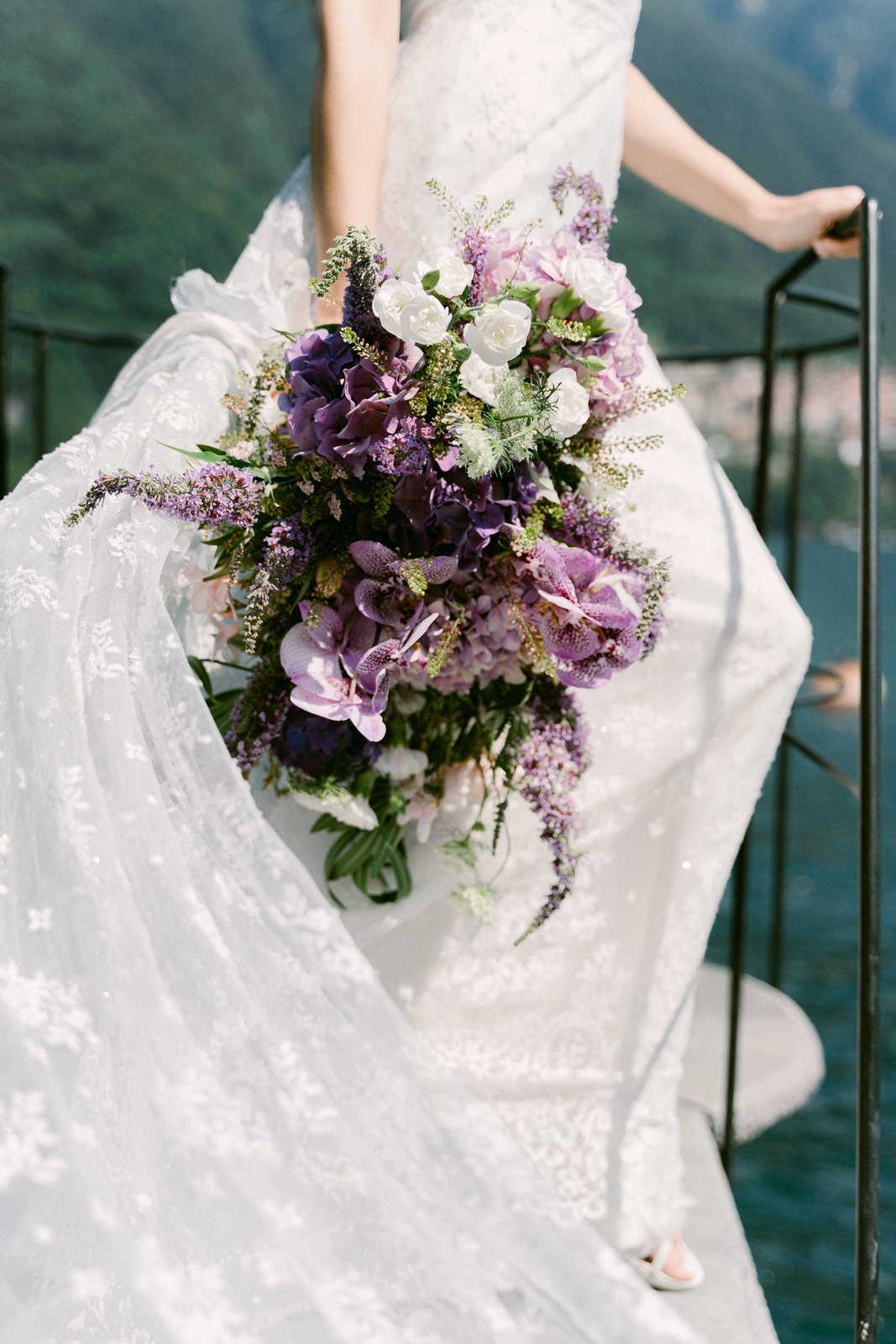 Walking, with the bouquet
