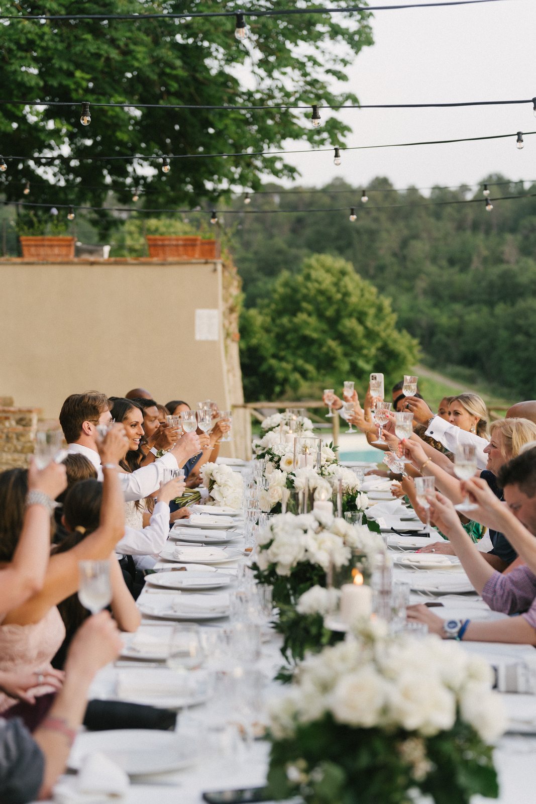 One table, the length of the garden