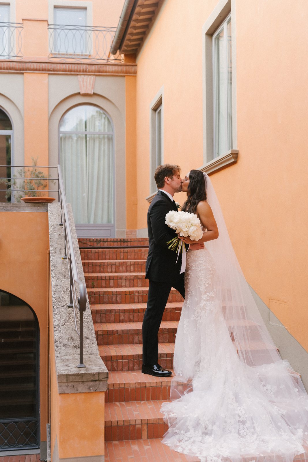 The steps, and the dress