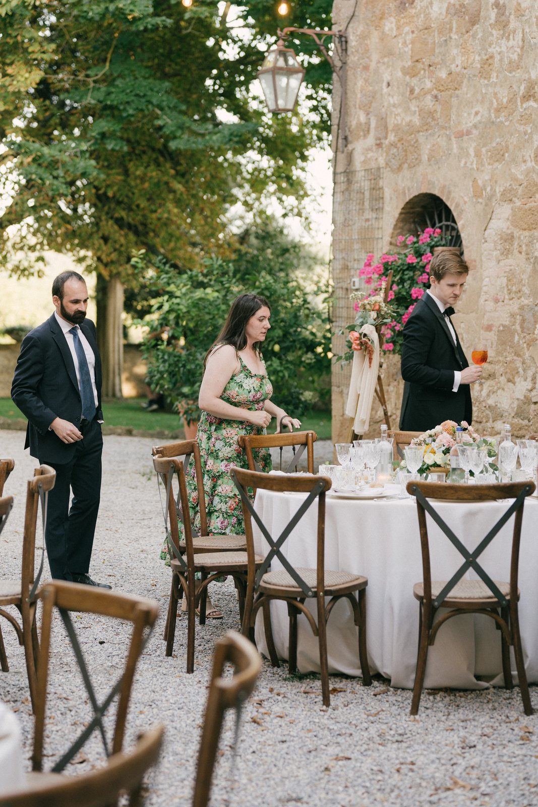 The courtyard, laid
