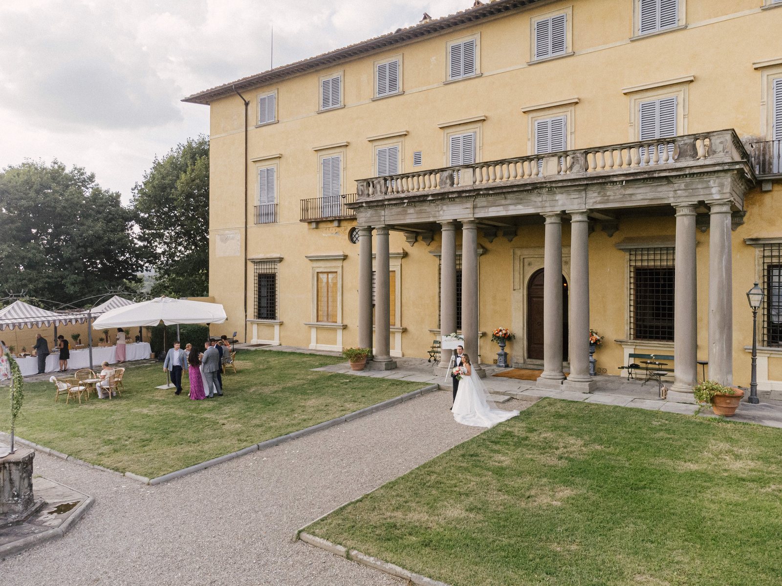 Alexandra and Ronnie at Villa di Maiano, Fiesole, Tuscany