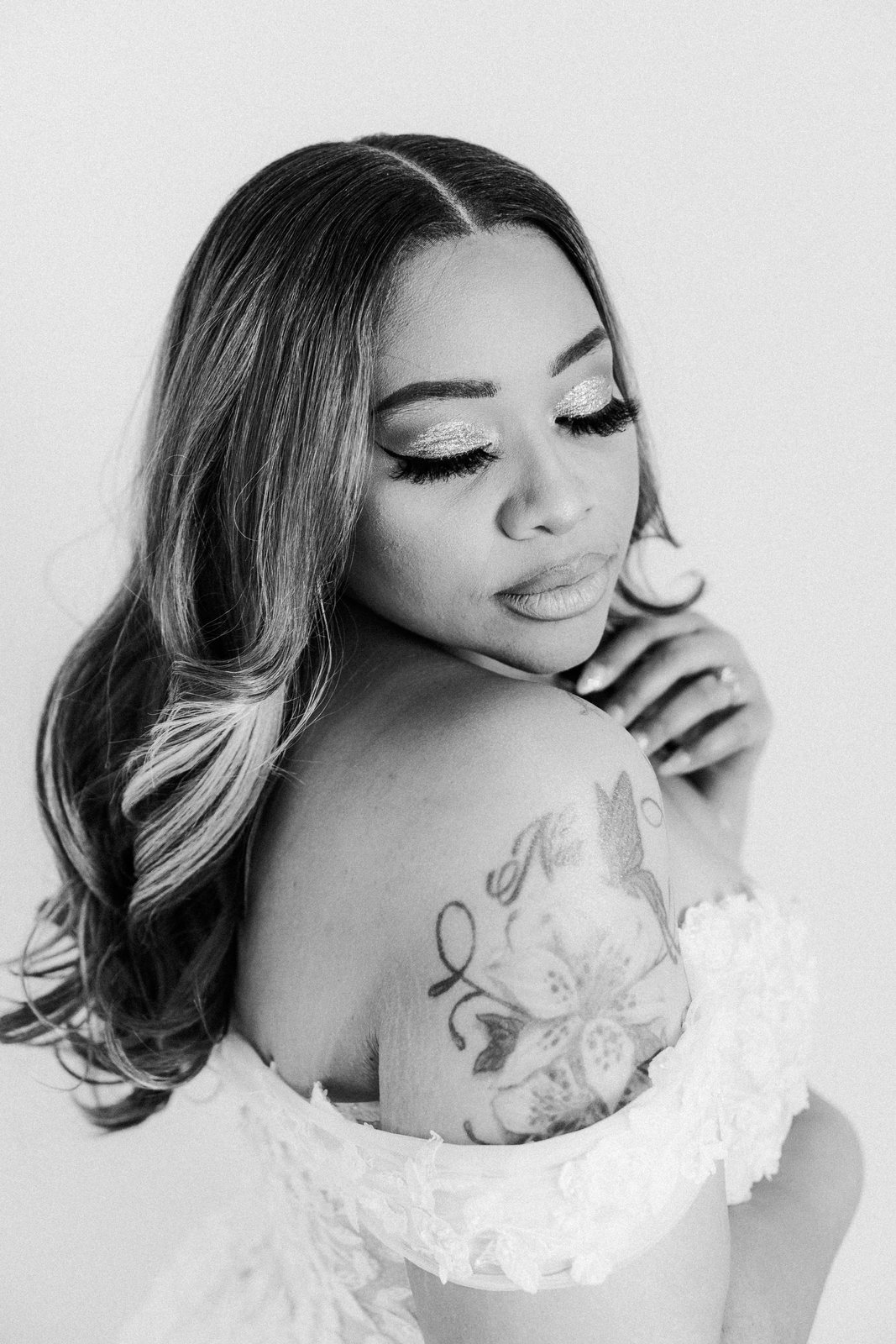 In black and white