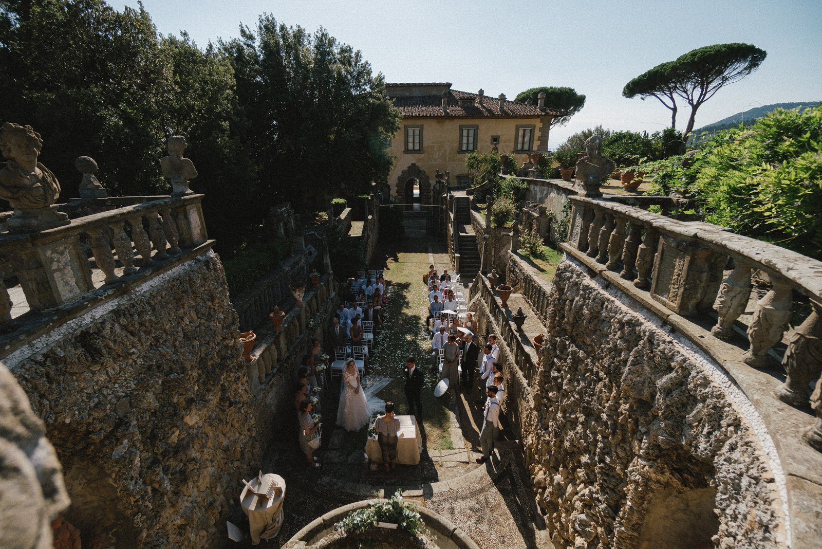 Along the terrace