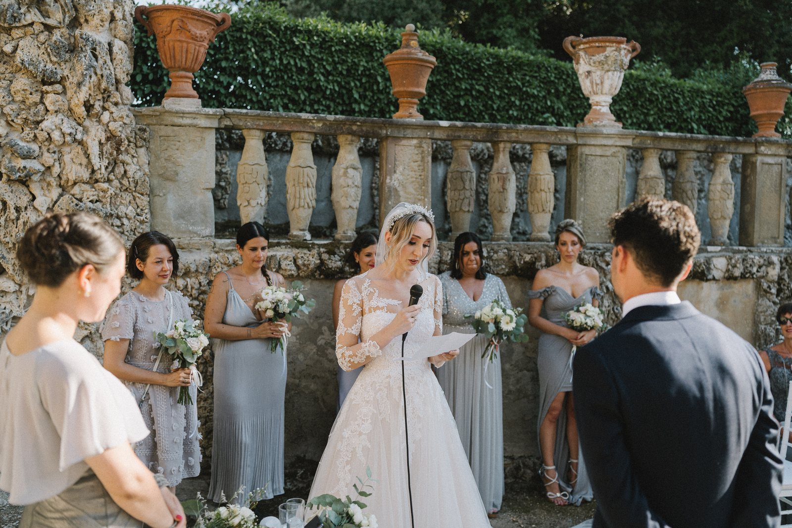 The ceremony, on the balustrade