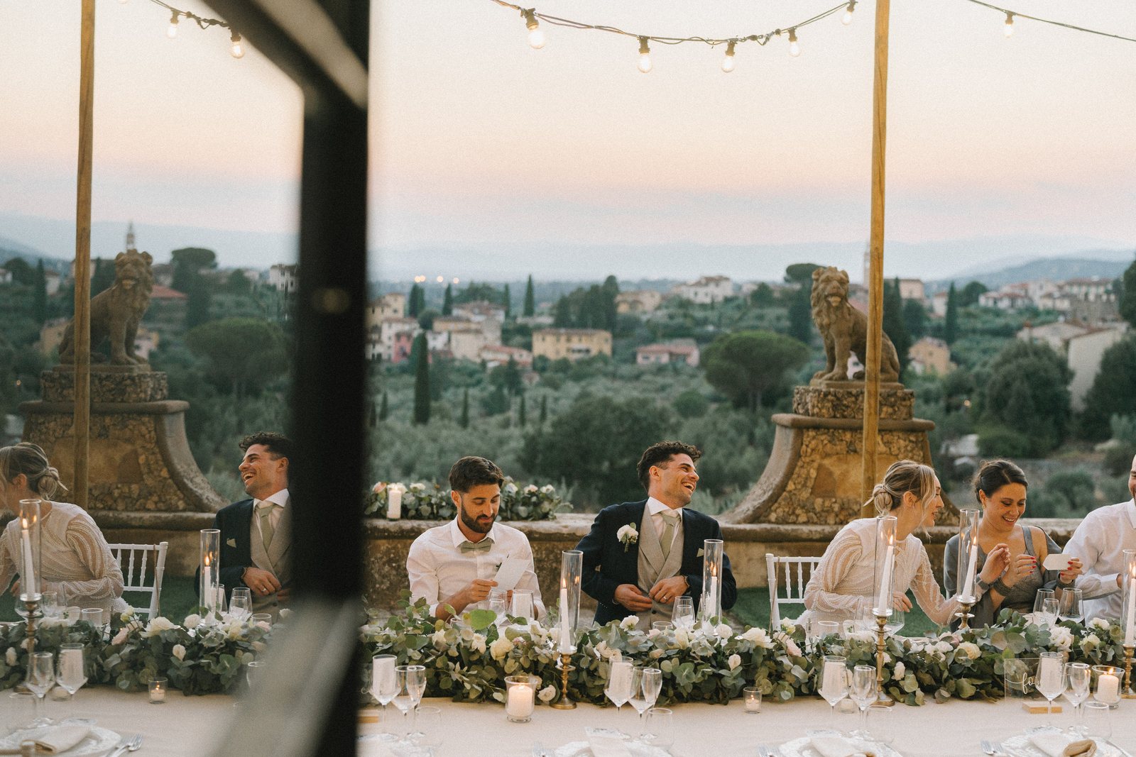 The tables, at sunset