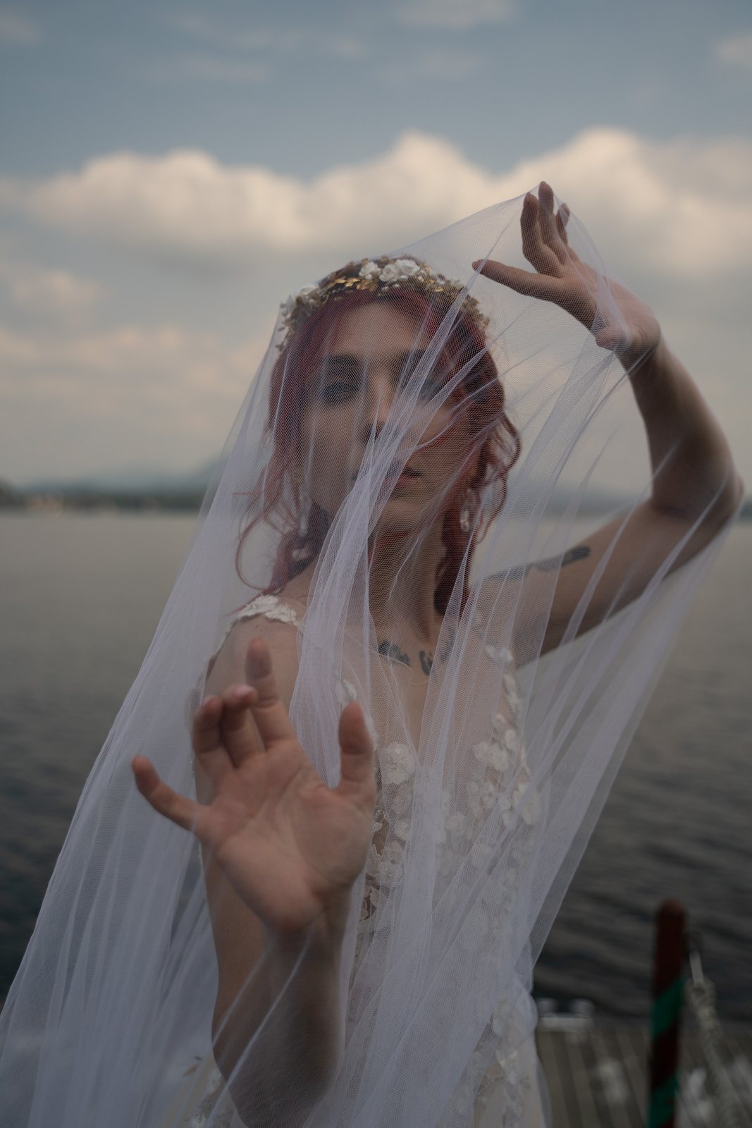 White on white, outdoors — before the preset