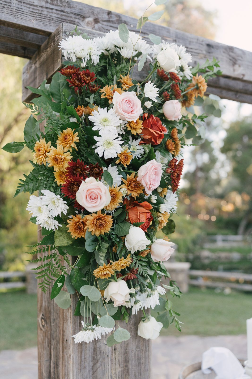 Flowers on the post