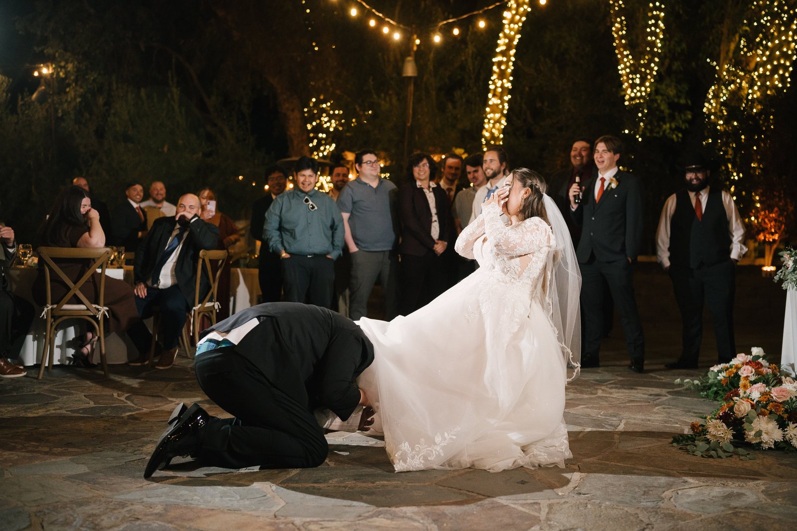 A dip, on the floor