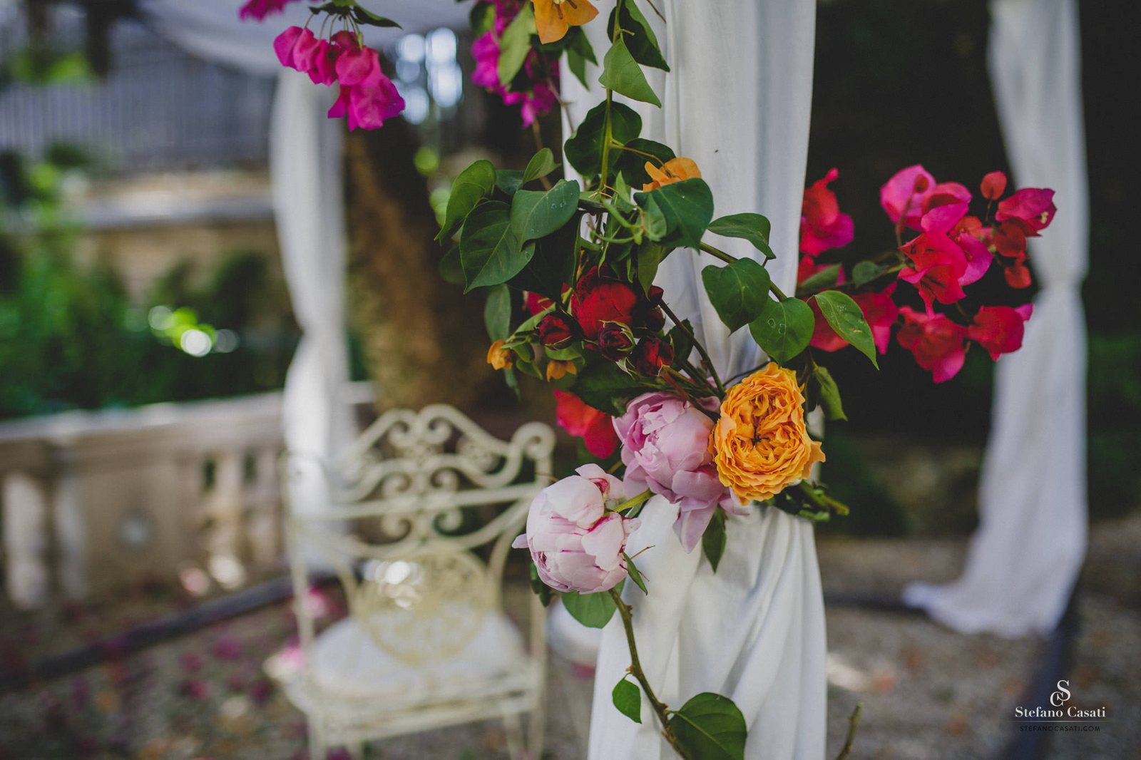 Bougainvillea on the balustrade