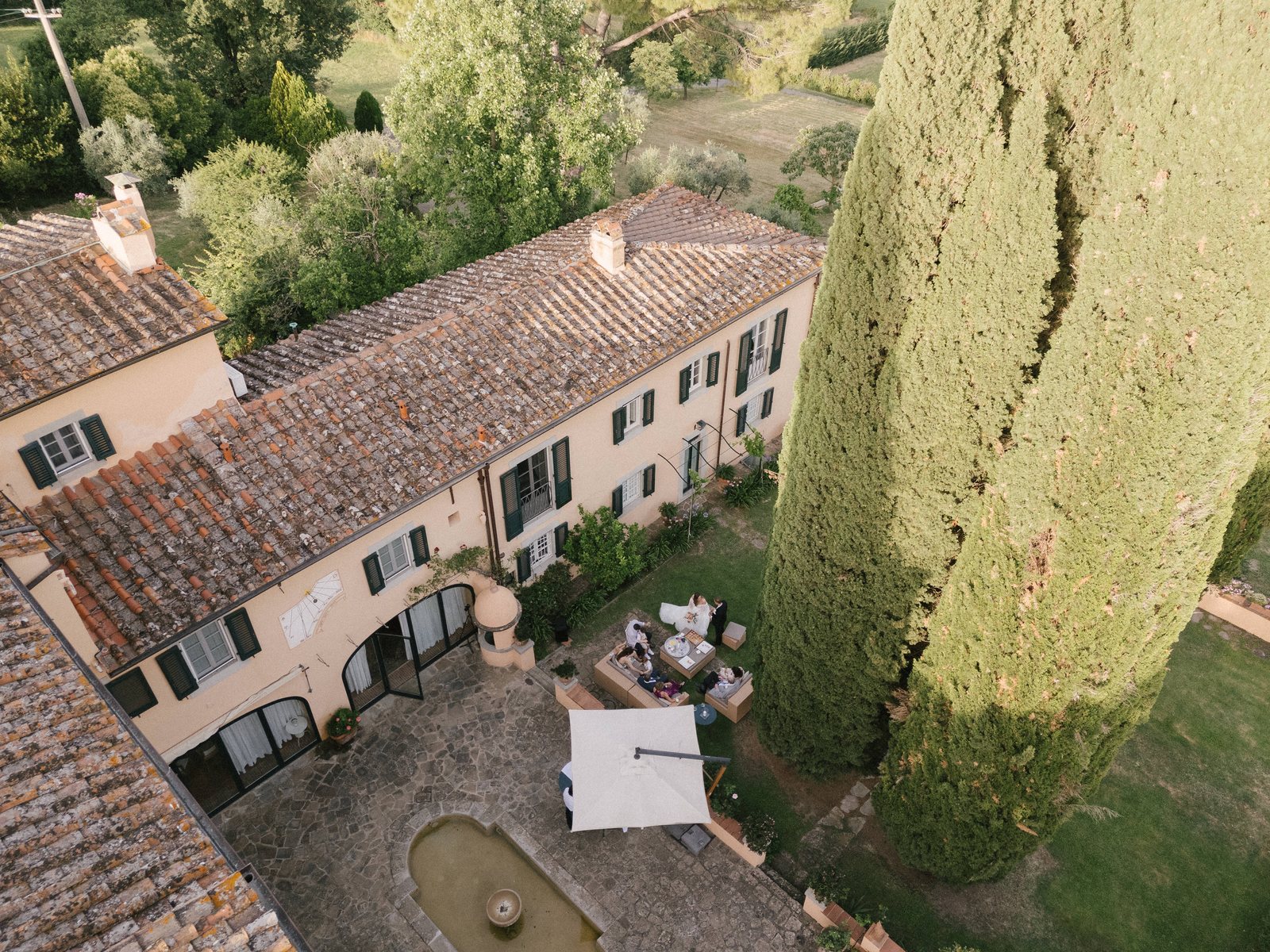 Villa La Fonte, Florence, Tuscany, from the lake