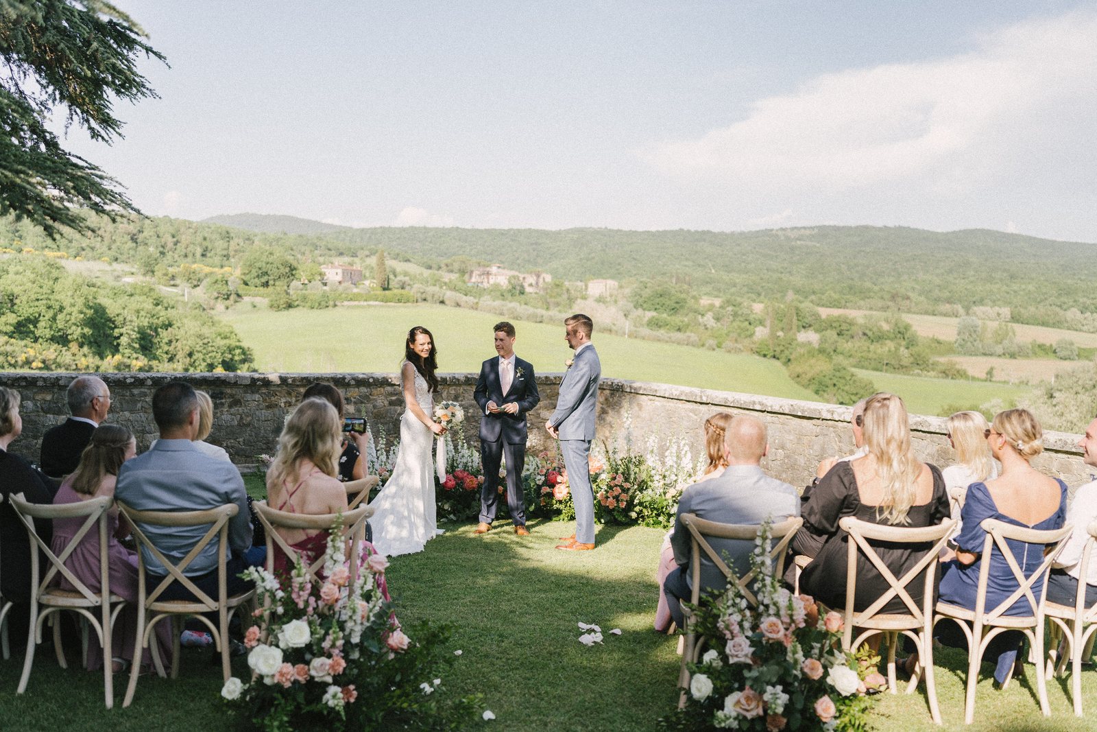 The ceremony on the lawn