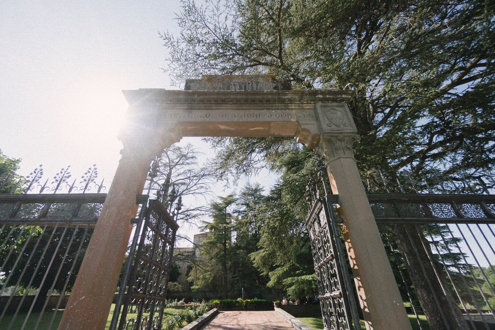 Through the pergola