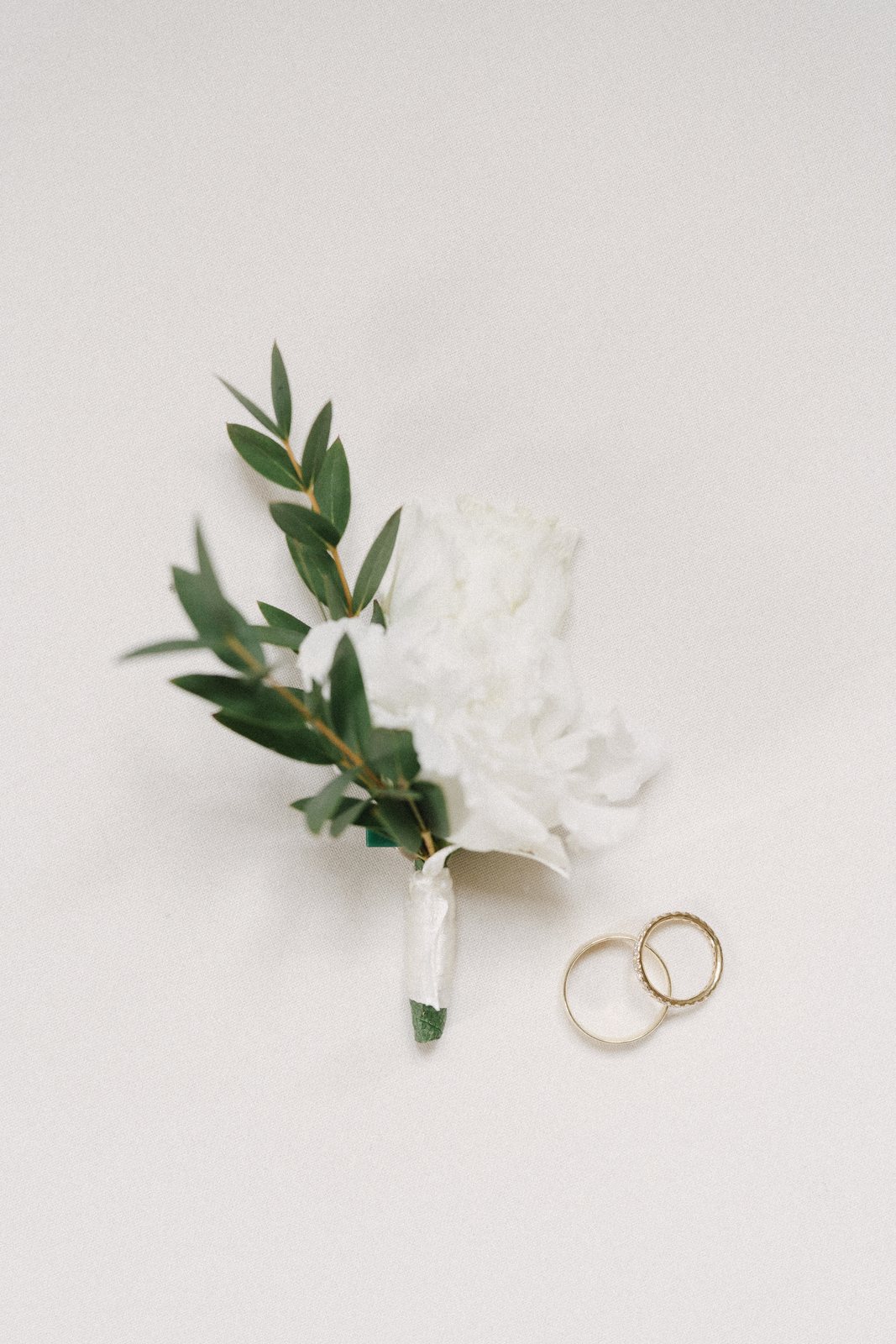 The rings, and the boutonnière