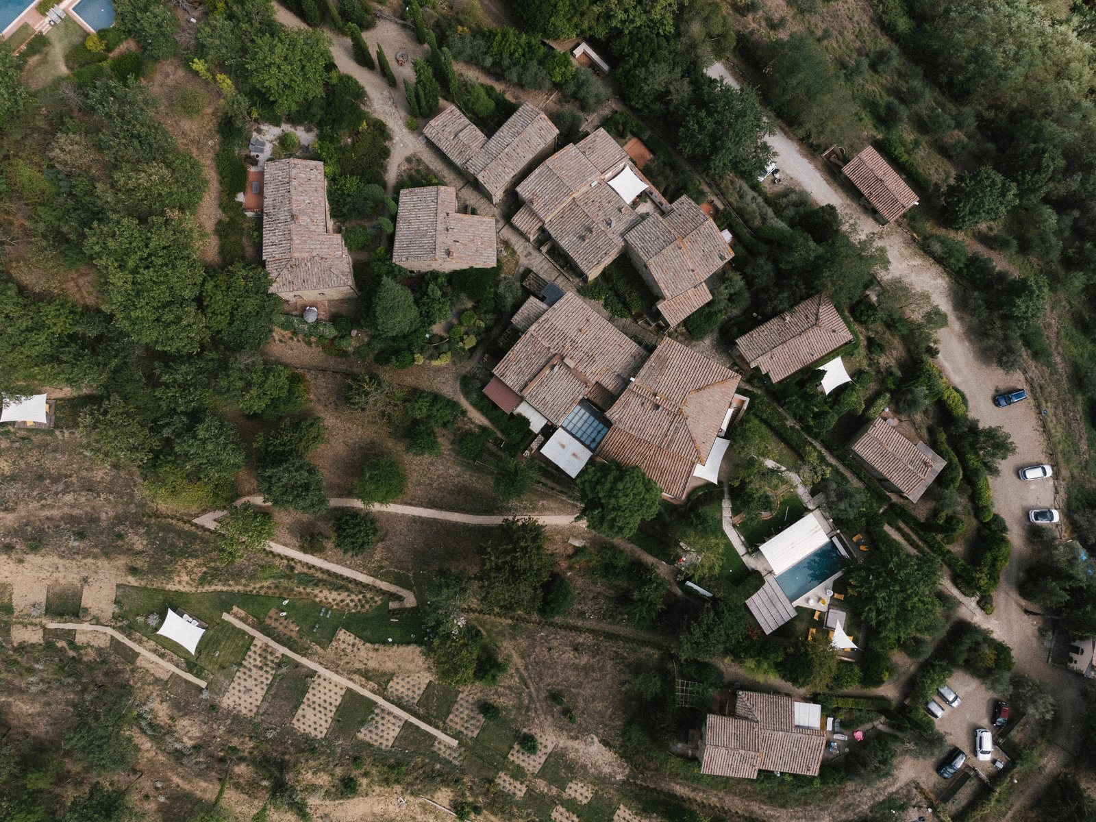 The tables, from above