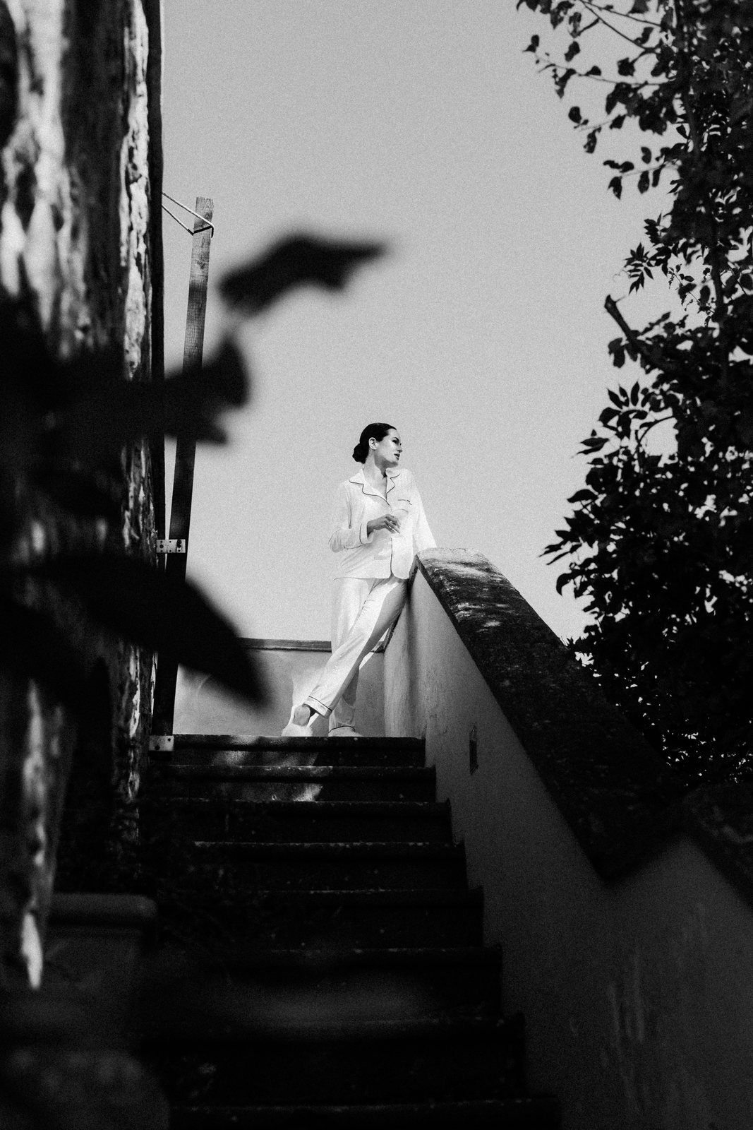 The dress, on the stairs