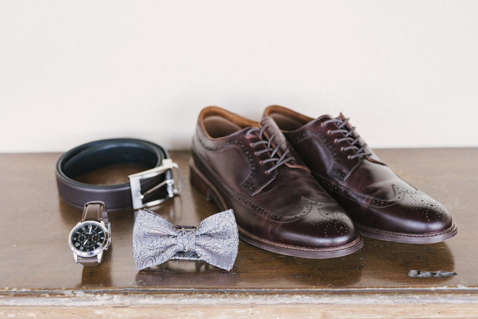 His shoes, and the watch