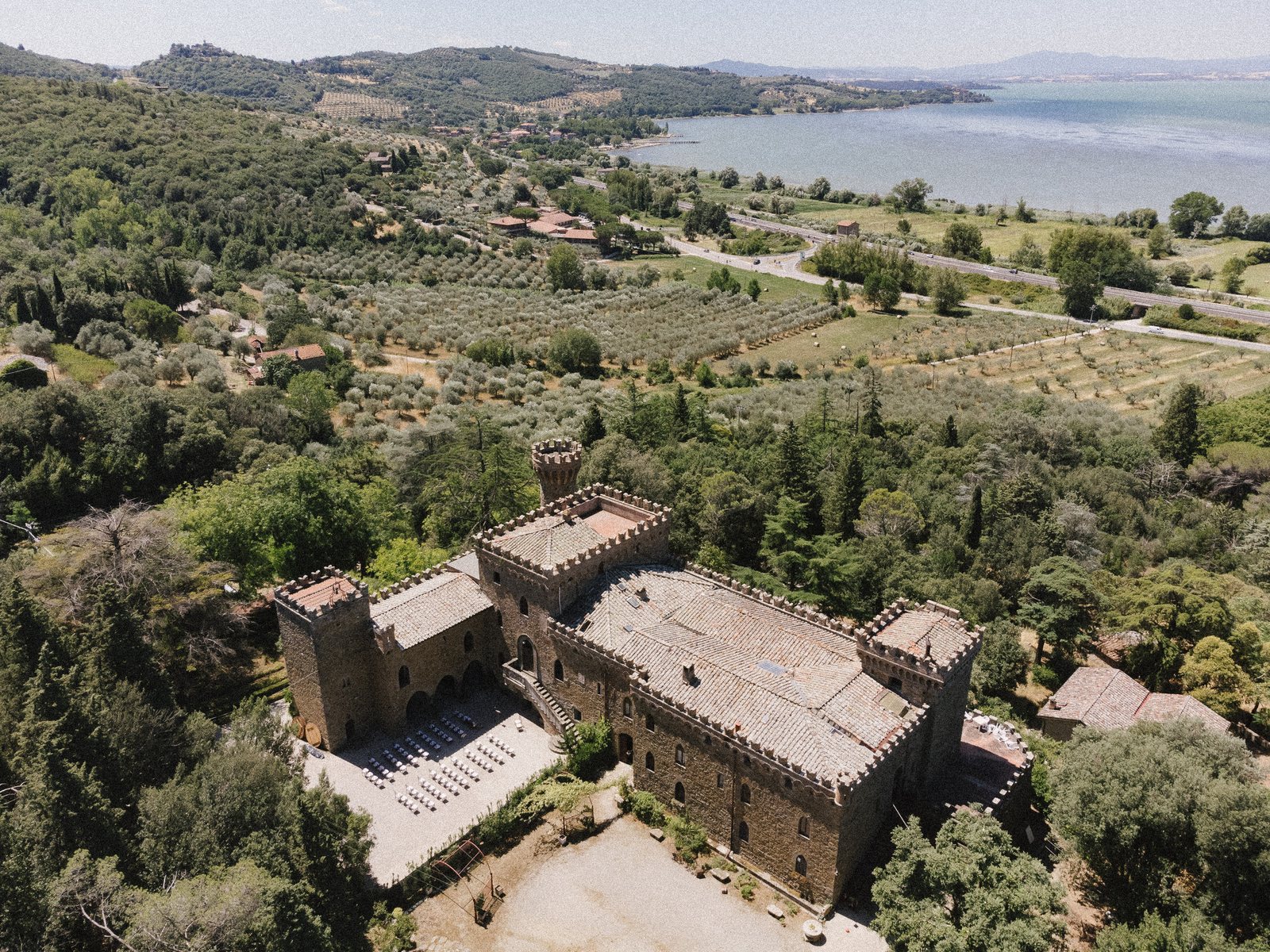 The castle, from above
