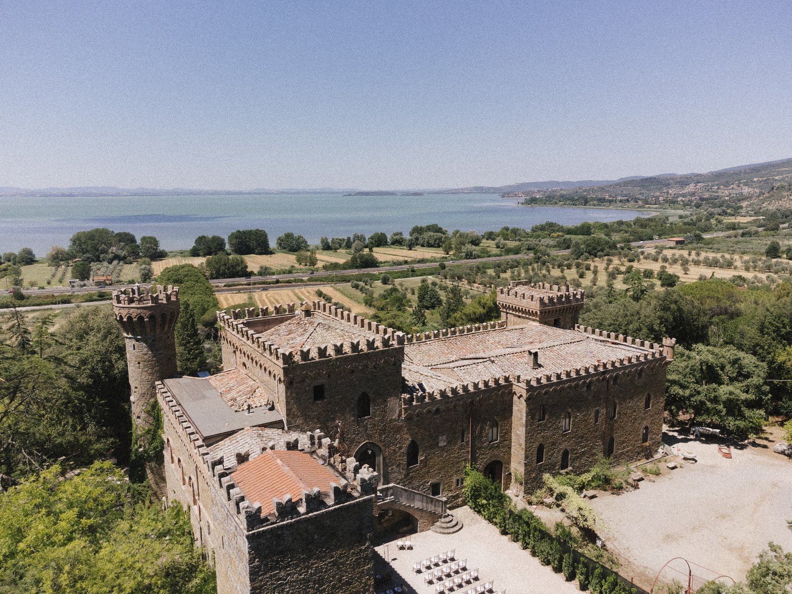 Louise and Tom at Castello Il Borgia, Passignano sul Trasimeno, Umbria