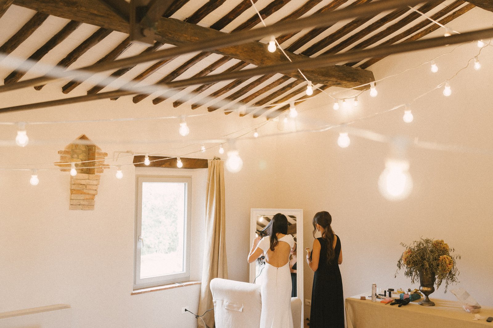 The vaulted room