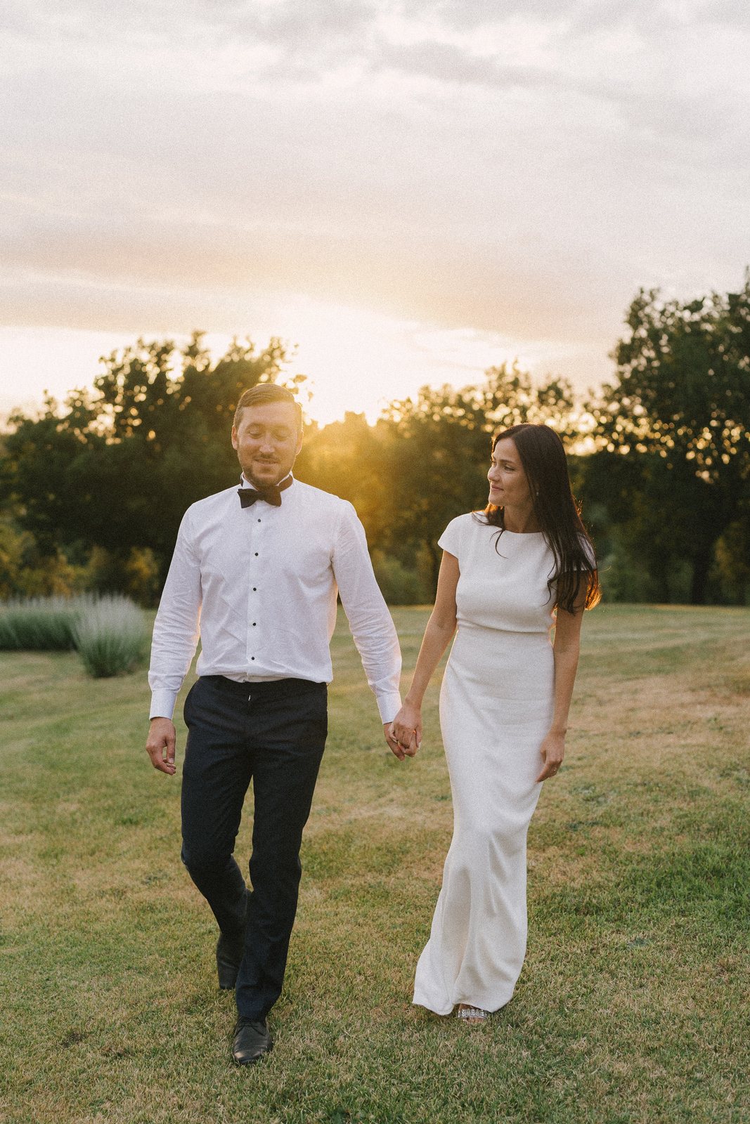 Walking, at sunset