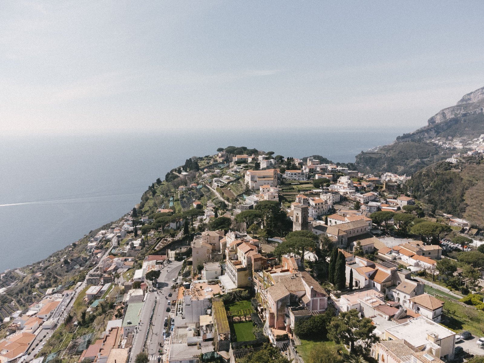 The coast from the town