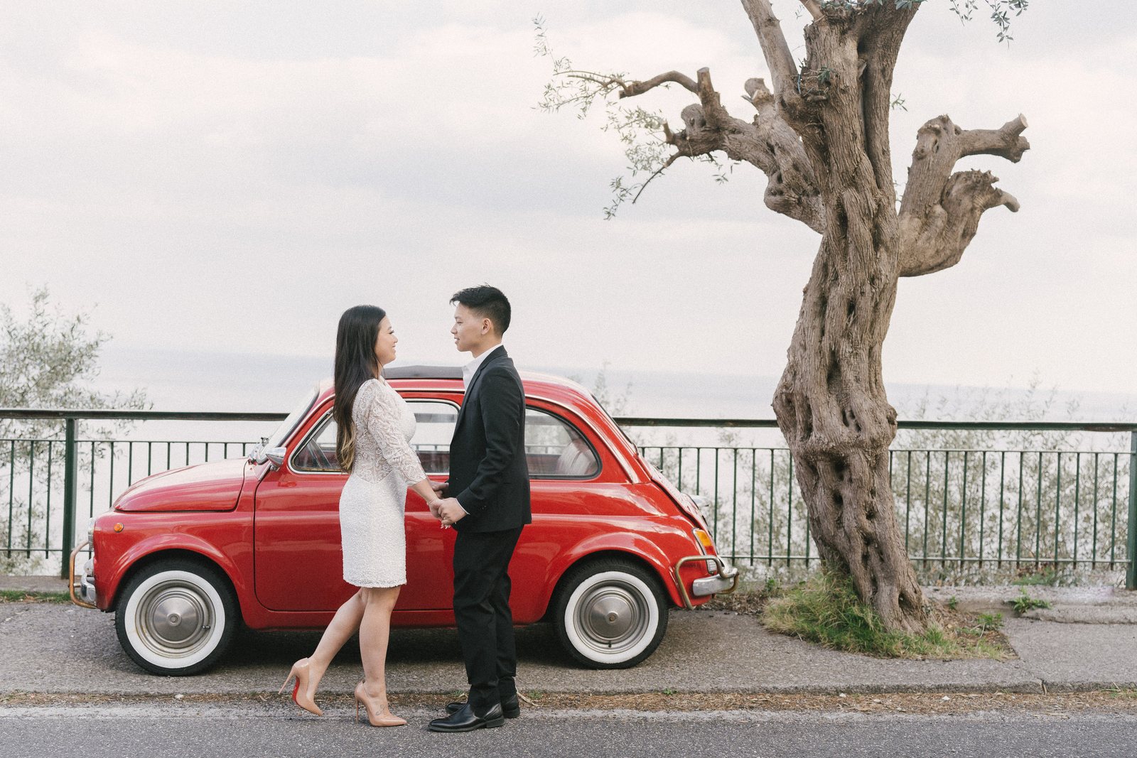 A red Fiat, borrowed