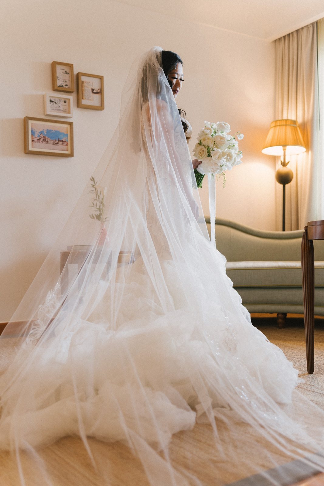 The veil, across the room