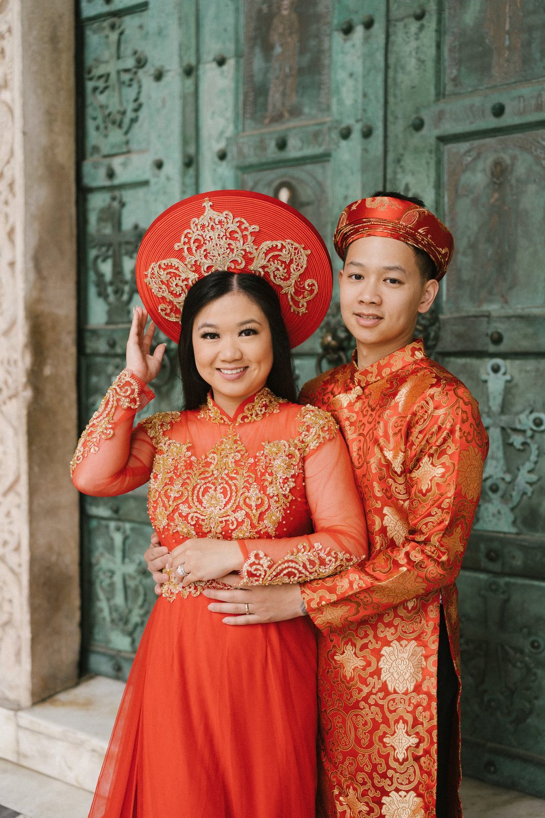 Both of them, in red
