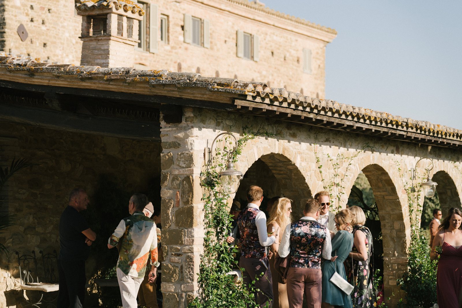 The loggia, filling up