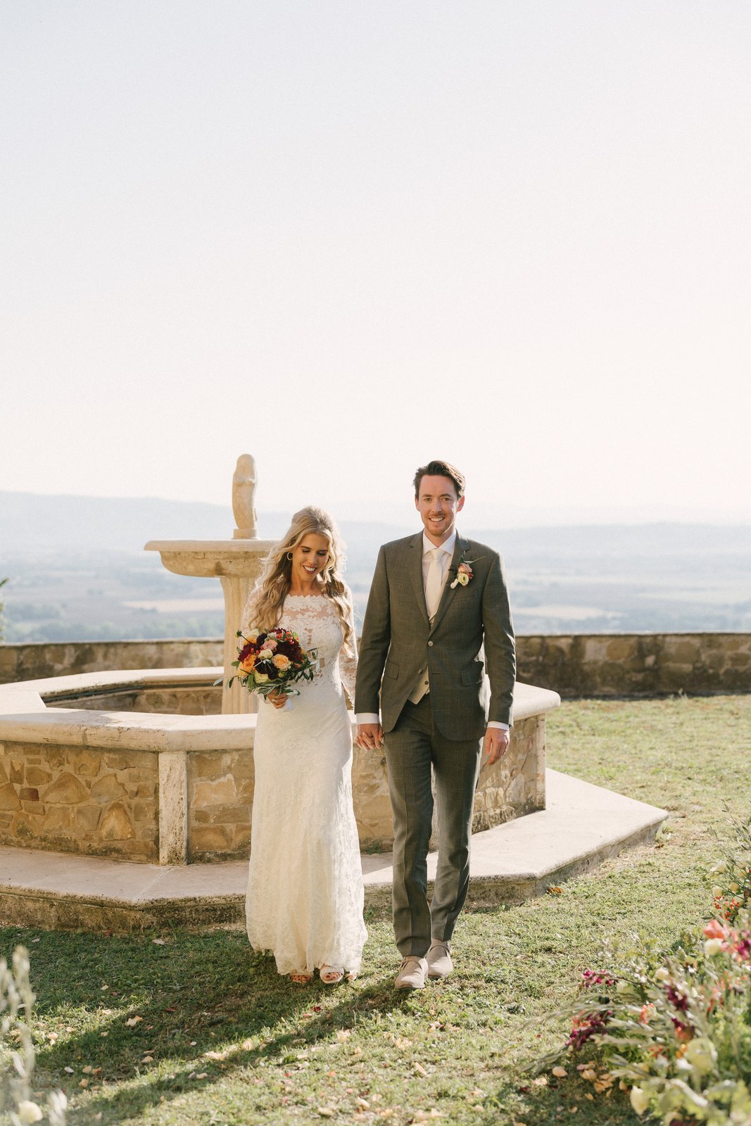 Marloes and Sean at Castello di Santa Tecla, Perugia, Umbria
