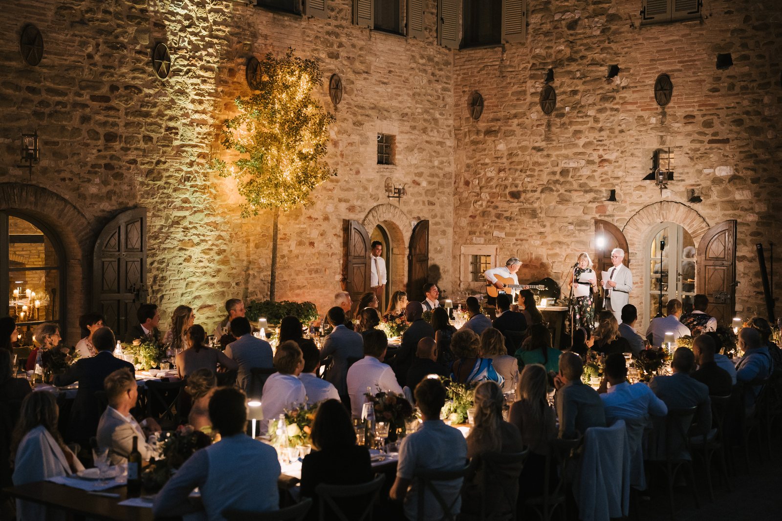 Dinner, in the stone hall