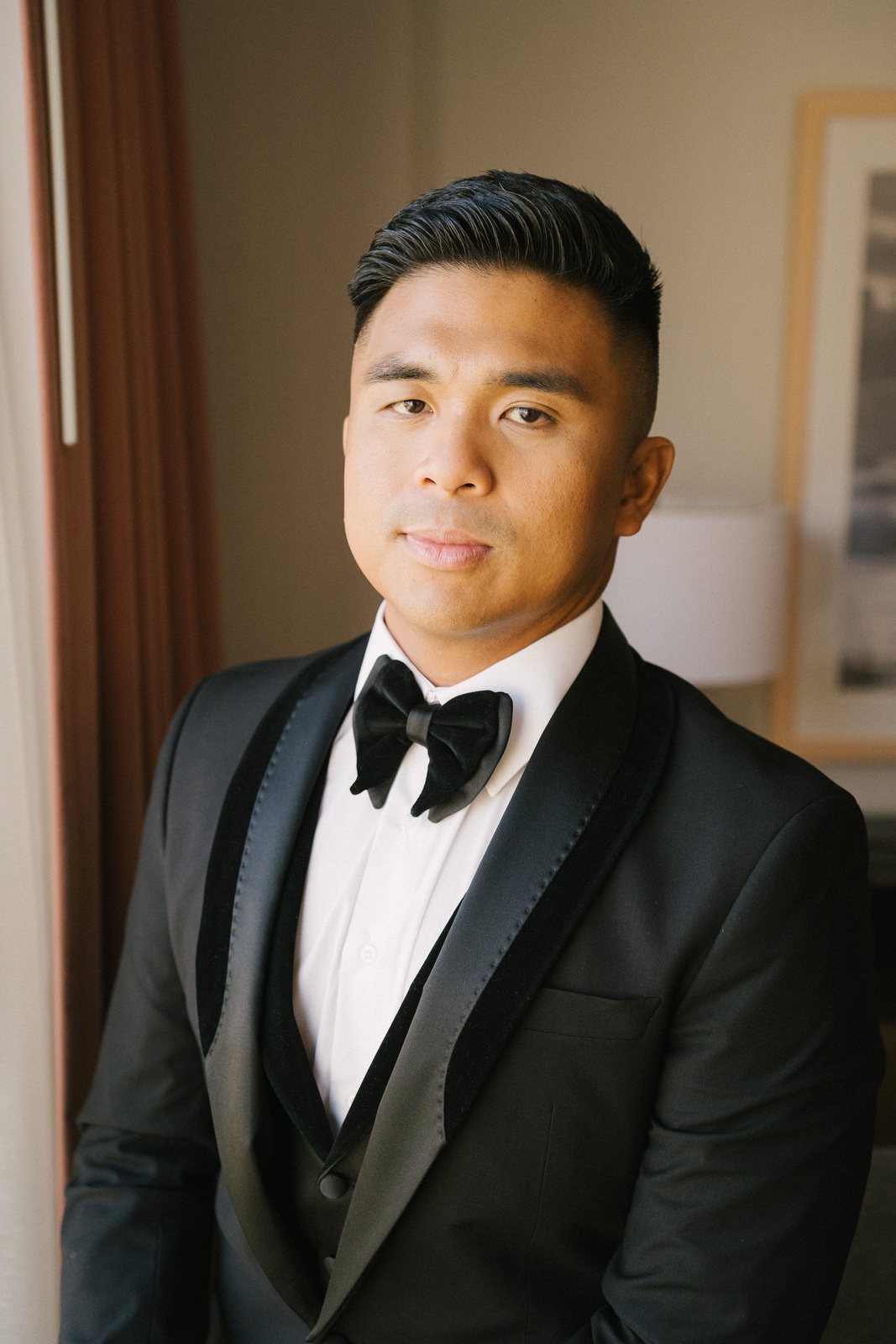 Him, before the tie